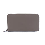 Custom Initials 100% Genuine Leather Pebble Large Capacity Long Zip Wallet Clutch Ladies Japanese Style Coin Purse Cardholder