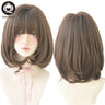 7JHH WIGS Black Short Bob Wig for Girl Daily Wear Synthetic Wig New Style Natural Supple Summer  Heatresistant Wig With Bangs