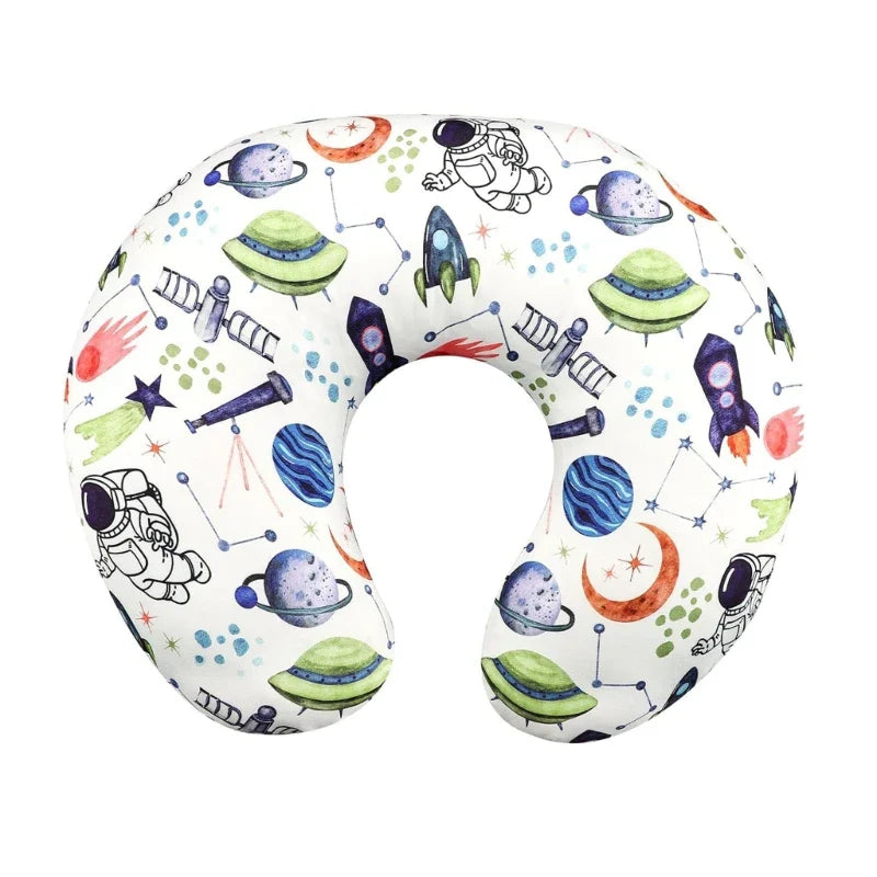 Soft and Breathable Ushaped Nursing Pillow Cover Cartoon Print Pillow Case Breastfeeding Pillow Slipcover Protectors A2UB