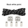 1Pair Round Elastic Laces Sneakers Lock Shoe Laces Without Ties Metal Buckle Laces Kids Adult No Tie Shoelaces Shoes Accessories