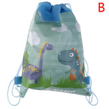 Cartoon Dinosaur Drawstring Bags Kids Drawstring Backpack Children Clothings Organizer Pouch Laundry Bag School Backpack