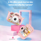 Digital Toy Camera Cute Horse Unicorn X10S Baby Camera Toy 4000W 2.0 IPS Screen Childrens Camera for Kid with 32GB Birthday Gift