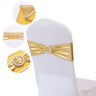 20 Pieces Spandex Chair Sashes with Buckle ,Metallic Gold Stretch Chair Cover for Wedding Hotel Banquet Events Chair Decorations