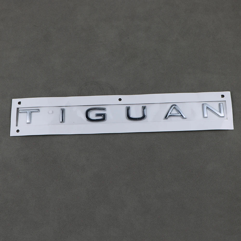 Rear Trunk Emblem Tiguan Logo Badge Sticker ABS Plastic Silver For VW Tiguan