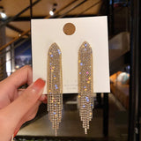 2023 New Fashion Trend Unique Design Elegant Delicate Zircon Tassel Pearl Earrings Women Jewelry Party Premium Gifts Wholesale