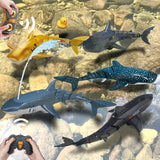 Creative Remote Control Fish Shark Electric 2.4G Radio Rc Animal Robot Educational Water Bath Toy for Boy Kid Children Submarine