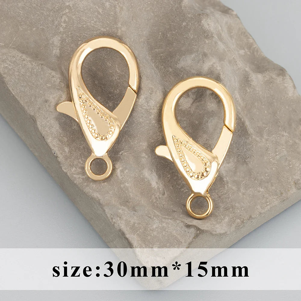 GUFEATHER M817,jewelry accessories,pass REACH,nickel free,18k gold plated,clasp hooks,necklace bracelet,jewelry making,10pcs/lot