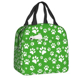 Cute Animal Pet Dog Paw Pattern Lunch Bag Thermal Cooler Insulated Lunch Box for Student School Work Picnic Food Tote Bags