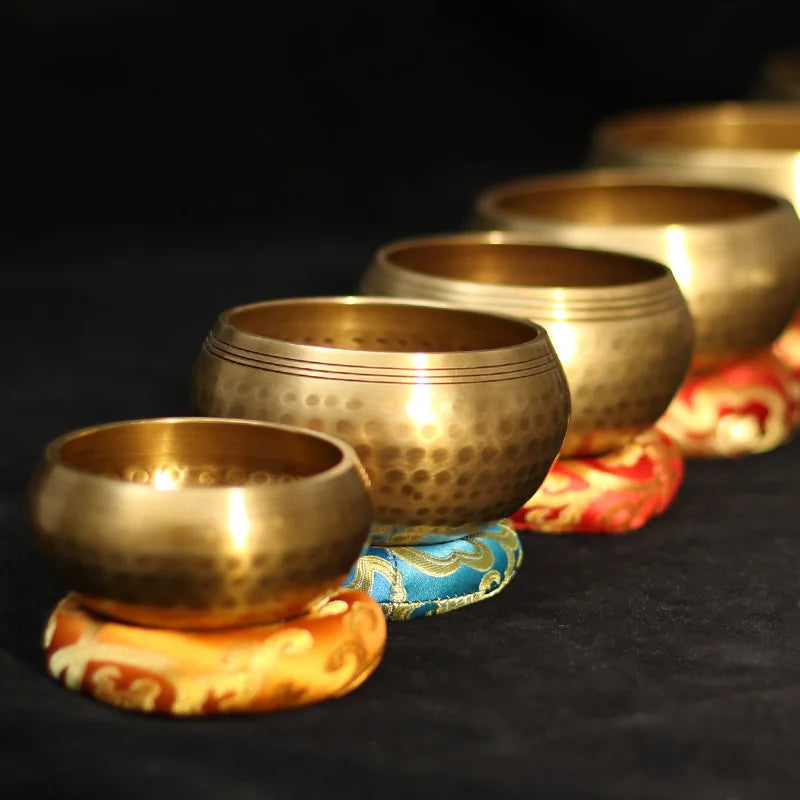 Nepal Tibet Buddha Sound Bowl Yoga Meditation Chanting Singing Brass Chime Handicraft Music Therapy Tibetan Chakra Healing