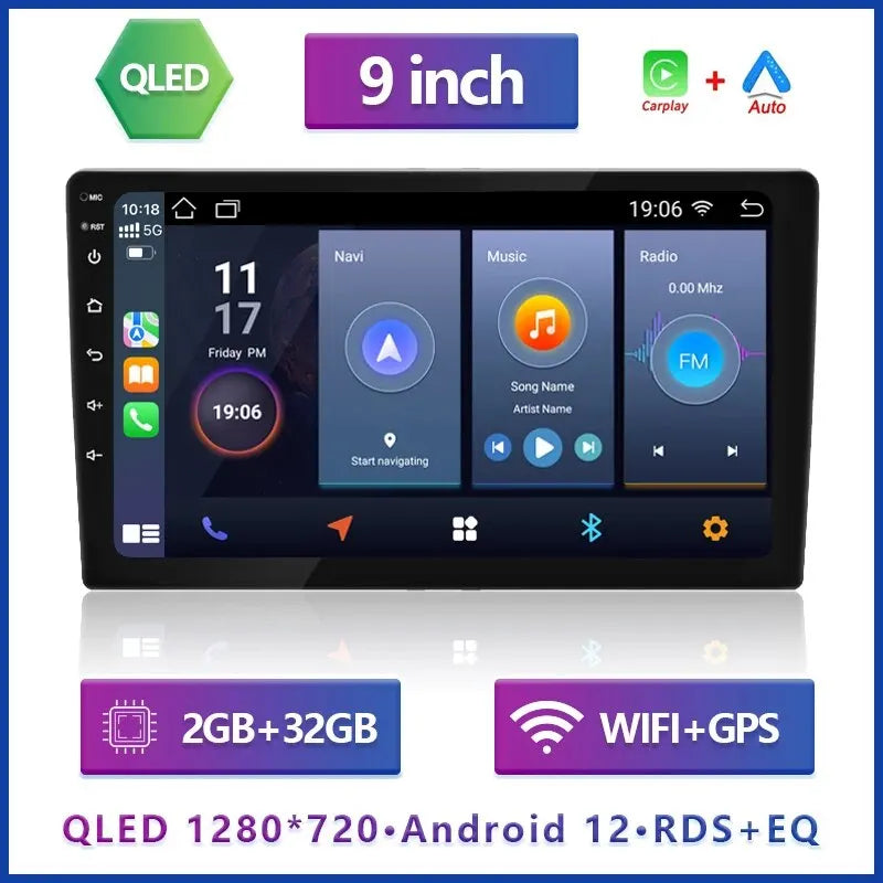 7"/9“/10”OLED Carplay Car Android Radio Video Player GPS WIFI Intelligent Systems 2DIN Universal Toyota Honda Volkswagen Hyundai