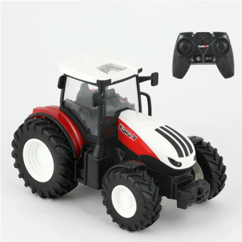 RC Farm Tractors Car Trailer 2.4G Radio Controlled Cars Farming Simulator Truck Miniature Farmer Animal Model Toys Children Boy