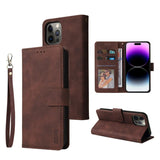 ZZXX Leather Wallet Phone Case For iPhone 15 Pro Max 14 13 Mini 12 11 XS XR X SE 2022 8 7 6 6s Plus Flip Card Slot Holder Cover