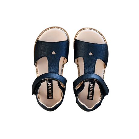 Girls Sandals Genuine Leather Sandal for Toddler Girls Kids T-Strap Summer Sandal with Heart Design Children’s Non-Slip Flats