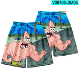 Anime Patrick Star shorts Boys Sports Shorts Fitness Basketball Beach Pants Squidward Tentacles Travel College Casual Gym shorts