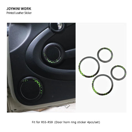 Car Speaker Cover Trim Sticker Door Horn Decoration Ring For MINI COOPER R55 R56 R57 R58 R59 Decorative Stickers Accessories