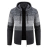 Autumn Winter Warm Cardigan Male Thick Knit Sweaters Fleece Coat Man Zip-Up Jacket Knitted Jumper Hooded Sweatshirt Men Clothing