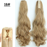 Synthetic Claw Clip On Ponytail Hair Extensions Long Straight 24" Heat Resistant Pony Tail HairPiece BlackBrown Blonde Hairstyle