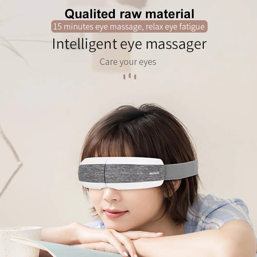 Bluetooth Music Intelligent Eye Massager 5S 42-50Degree Vibration Eye Care Instrument Air Compress Heated Massager Eye Spa Relax