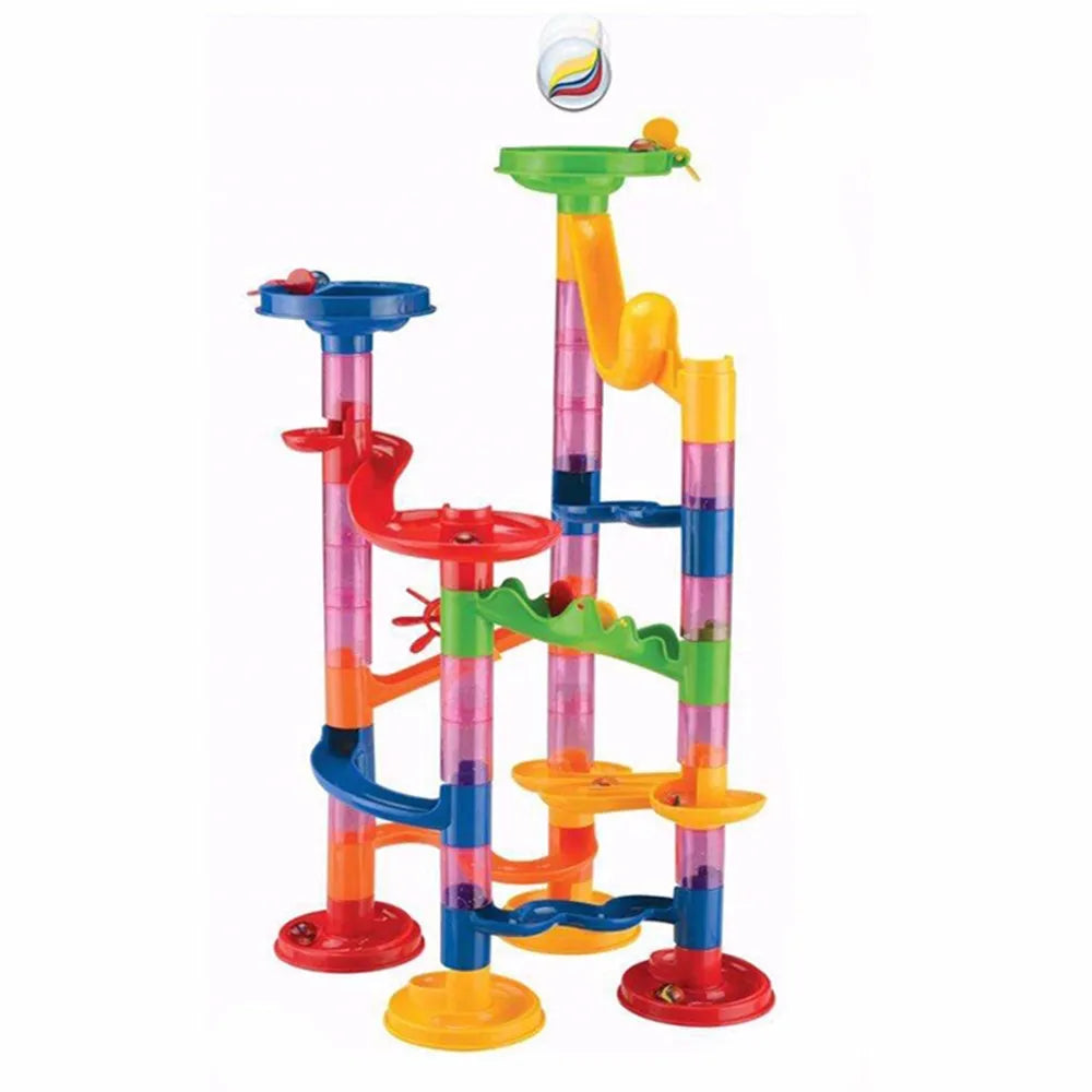 50pcs Marble Run Race Track Building Blocks Kids 3d Maze Ball Roll Toy Diy Educational Marble Run Race Coaster Set For Children