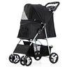 Pet Stroller Carrier For Dogs Detachable Baby Stroller Dog Pull Cart Double Layer Lightweight Four Wheel Shock Absorption