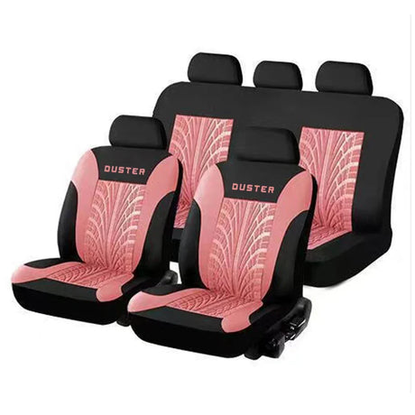 Duster Print Seat Cover Universal Fashion Track Embossed Shape Full Set of Car Interior Accessories Car Car Seat Cover