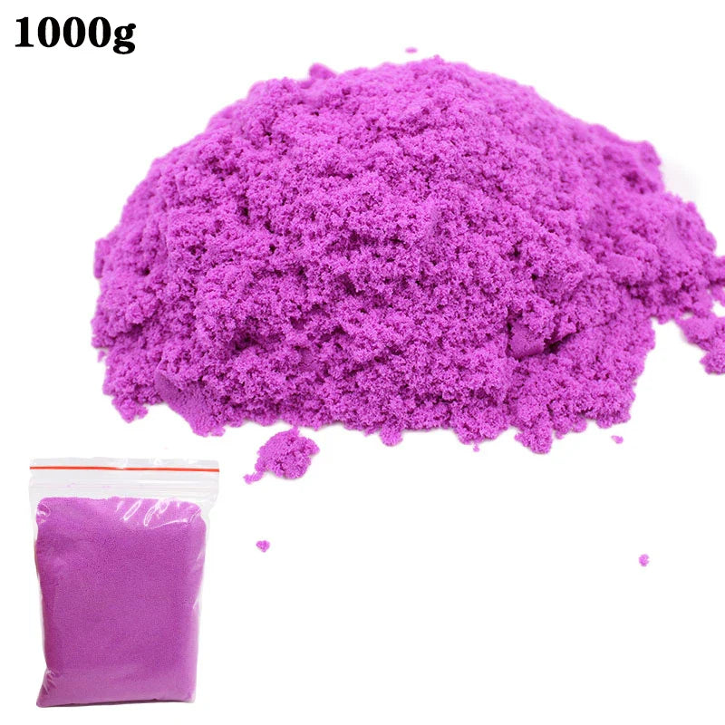 New 1500g Dynamic Sand Toys Magic Clay Colored Soft Slime Space Sand Supplies Play Sand Model Tools Antistress Toys for Kid