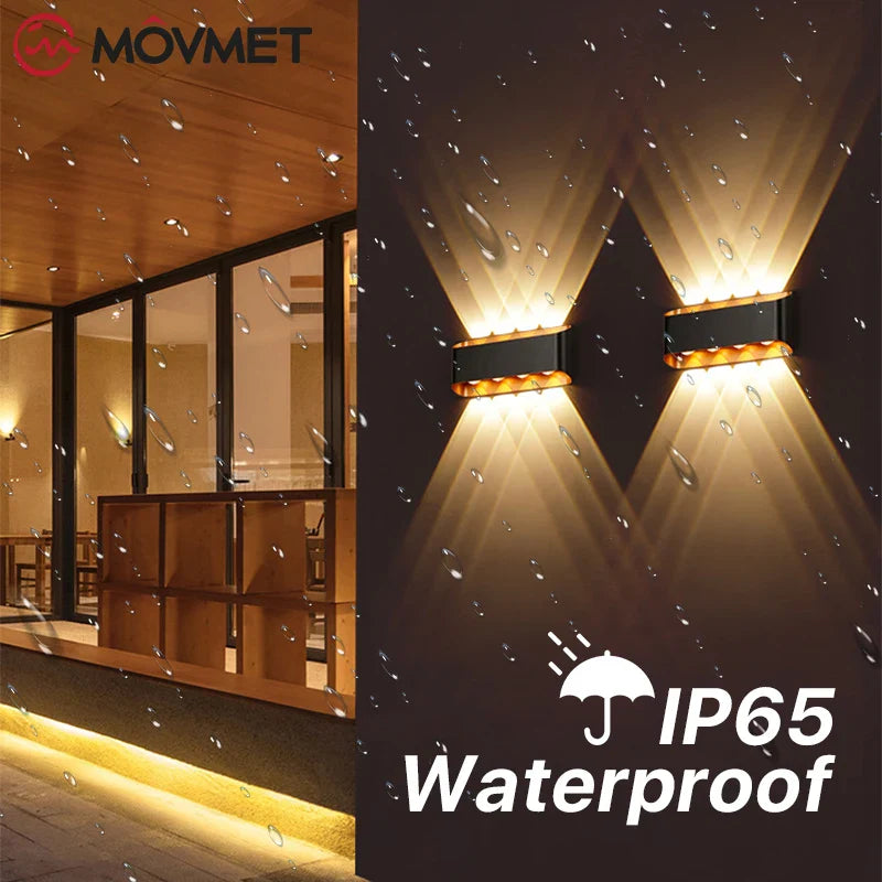 Waterproof LED Wall Light Outdoor Lamp Aluminum Three-guard Dustproof IP65 Wall Washing Lamp Garden Bathroom Raining Bedroom