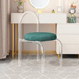 Crystal Makeup Chair Acrylic Furniture Casual Design Backrest Dining Chair Ins Living Room Single Sofa