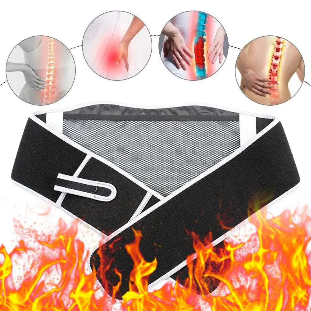 Waist Lumbar Back Pad Belt Heated Massage Back Belt Relieve Muscle Soreness Promote Blood Circulation Personal Health Care