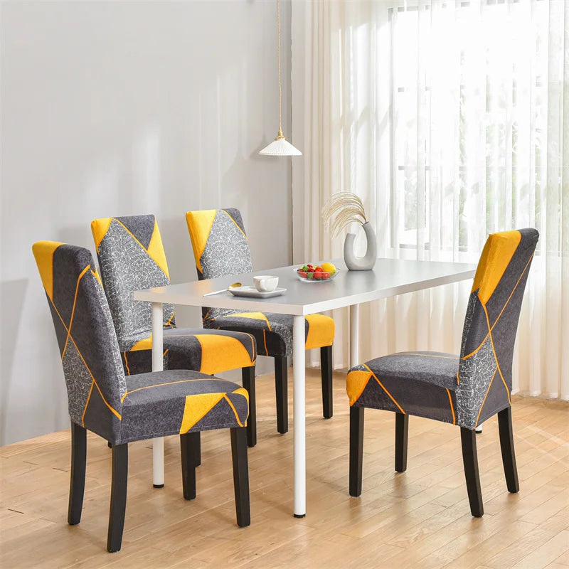 Dining Chair Cover Elastic Cheap Anti-dirty Slipcover Seat Chair Cover for Living Room Kitchen Wedding Banquet Party Removable