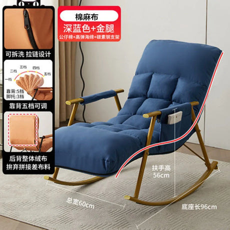 Recliner Nordic Lazy Sofas Rocking Chairs Living Room Furniture Foldable Sofa Bed Modern Balcony Bedroom Relaxing Lounge Chairs