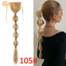 MEIFAN Synthetic Long Hair Lantern Bubble Ponytail Clip in Drawstring Brown Bubble Braids Natural Fake Pony Tail Hair Extensions