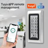 Smart Home Aluminum IP68 Waterproof Standalone RFID Access Control Keypad with Wifi Tuya APP metal Key Access controler 2000User