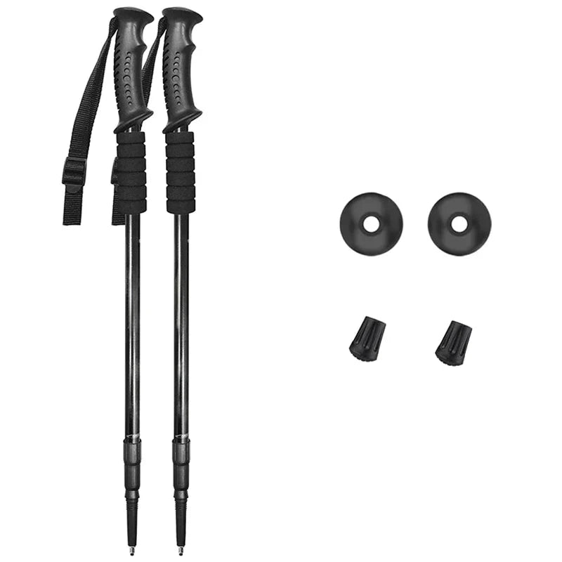 Trekking Poles Nordic Walking Sticks Telescopic Hiking Climbing Mountaineering Sticks Retractable Walking Cane 2pcs