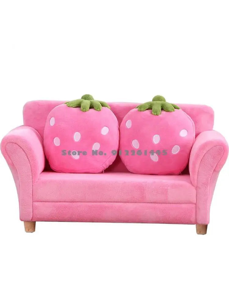 Children's Sofa Mini Korean Cartoon Strawberry Small Sofa Baby Room Decoration Sofa Cartoon Double Chair