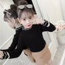 Girls sweater turtleneck pure color knitted sweater autumn children's clothing pure color pullover children's top 2t 3t 4t 8 12