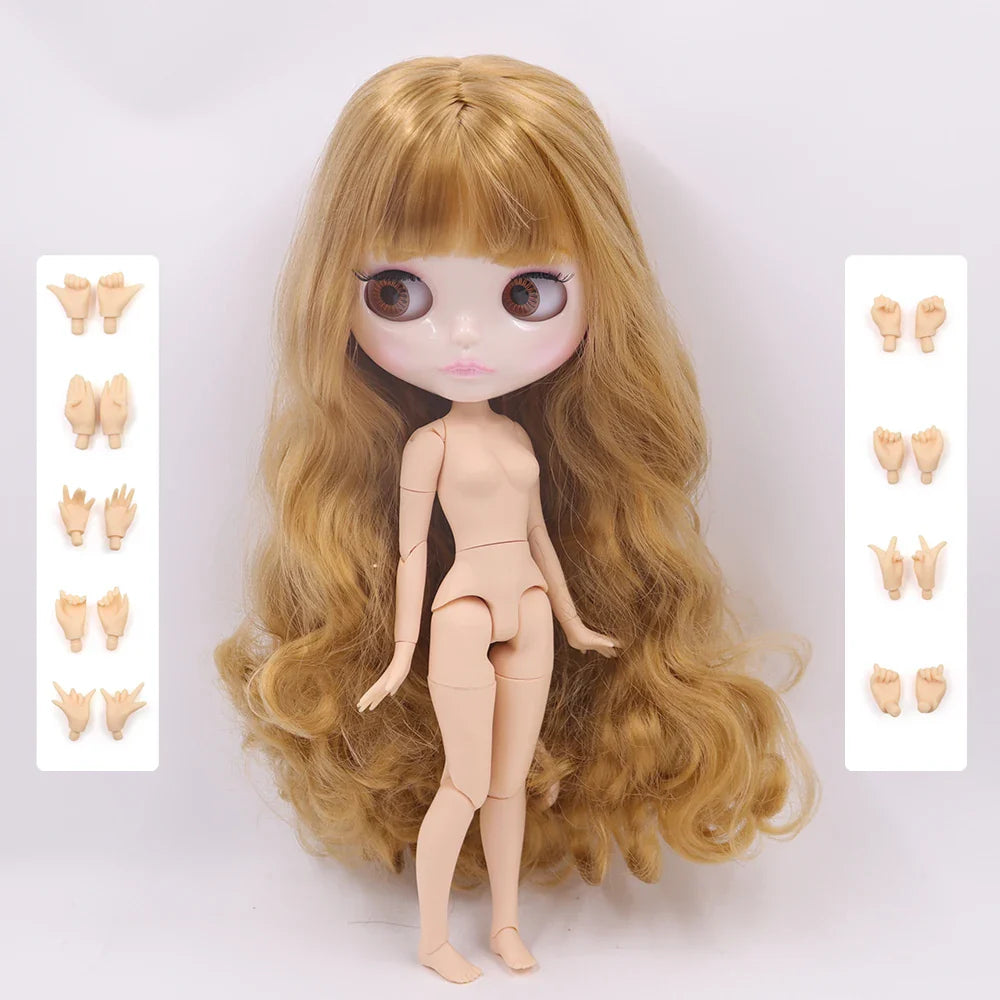 ICY DBS Blyth Doll 1/6 Joint Body 30CM BJD toys Natural shiny face with extra hands AB DIY Fashion Dolls girl gift