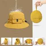 Foldable Outdoor Mountaineering Camping Fishing Bucket Hat Men Summer Quick-drying Sun Hats Women