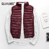 Men's Sleeveless Puffer Jacket 2023 New Autumn Spring Lightweight Water-Resistant Packable Men Down Vest Coat Plus Size 5xl 6xl