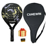 Camewin Padel Racket Tennis Carbon Fiber Soft EVA Face Tennis Paddle Racquet Racket with Padle Bag Cover With Free Gift New Hot