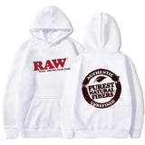 RAW Fashion Hoodie Men's Sweatshirt Polar Fleece Hooded Harajuku Hip Hop Casual Men's Ladies Hoodie High Quality Pullover Hoodie