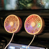 Car Fan USB Fan Air Outlet Lighting LED Creative Car Car Accessories Three-speed Mini Convenient Fan Car Electrical Appliances