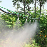 Fog Nozzles Irrigation Kit 5M/10M Garden Hose Automatic Misting Plant Watering System Portable Adjustable Greenhouse Equipment