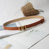 New Women's Fashionable Famous Brand Design Buckle Thin Belt, PU Leather Denim Belt As A Gift For Mothers And Girlfriends