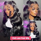 Glueless Wig Human Hair Ready To Wear And Go Preplucked Wigs Brazilian Body Wave 13x6 HD Lace Frontal Human Hair Wig PreCut 200%