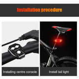 Turn Signals Bicycle Tail Light Wireless Remote Control USB Bike Rear Light MTB Road Taillight with Bike Horn  Bike Accessories