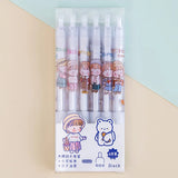 6PCS Cute Game Genshin Impact 0.5mm Gel Pens Stationery Supplies Pen Writing Store Stationary Aesthetic Korean School Fine Tip