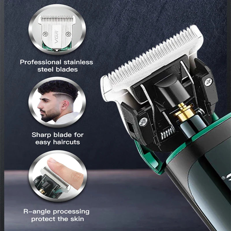 VGR V671 Hair Clipper Professional Personal Care Home Appliance Barber Trimmer For Men Cutting Machine USB Fast Charging VGR 671