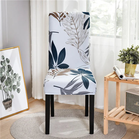 Printed Chair Cover Elastic Seat Chair Slipcovers Removable Washable Stretch Banquet Hotel Dining Room Arm Office Chair Cover