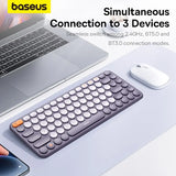 Baseus Bluetooth Wireless Keyboard 5.0 2.4G USB Silent US Layout Keyboards EN 84 / 105 Keycaps For MacBook iPad PC Tablet